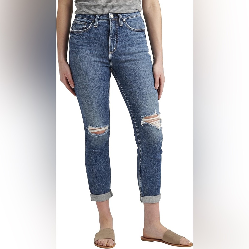 Silver Jeans Co. 90s Boyfriend High Rise Slim Jeans Size 36
